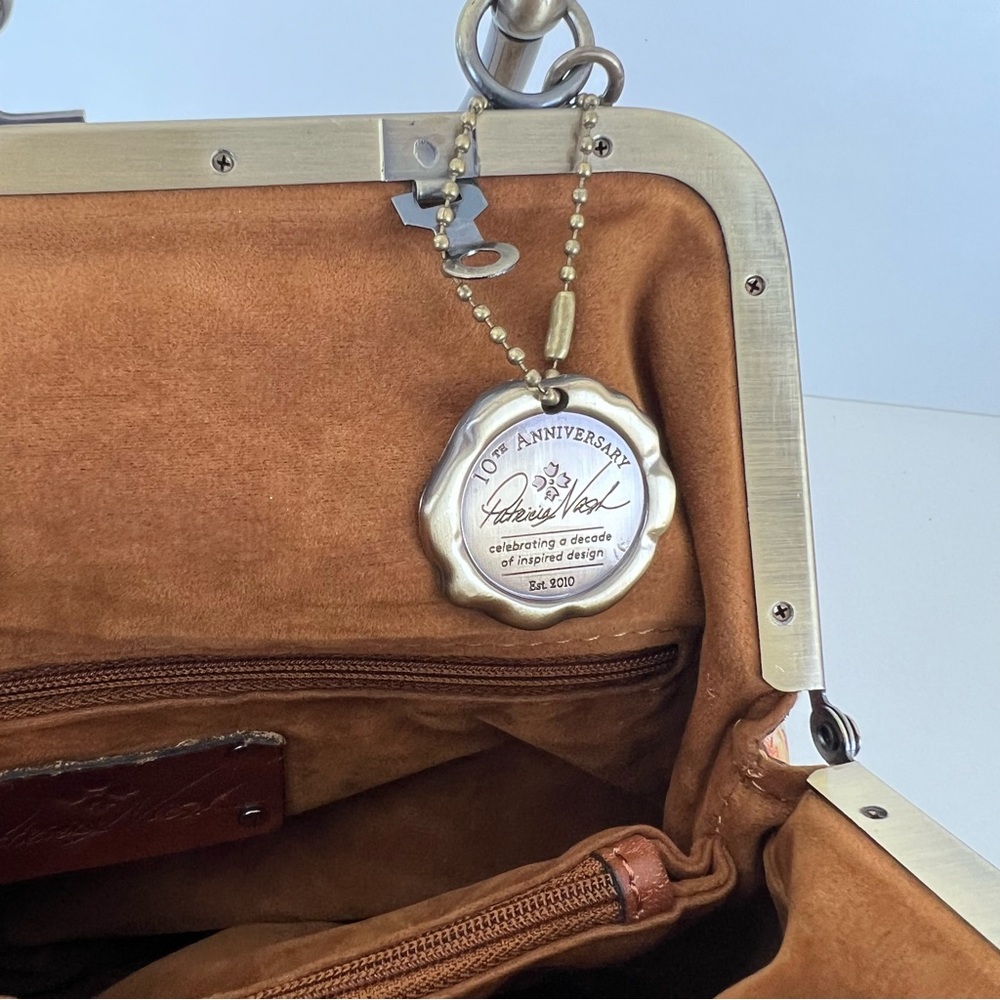 PATRICIA NASH Amalfitana Vintage Botanical Garden Leather Frame Shoulder Satchel - Picture 14 of 16